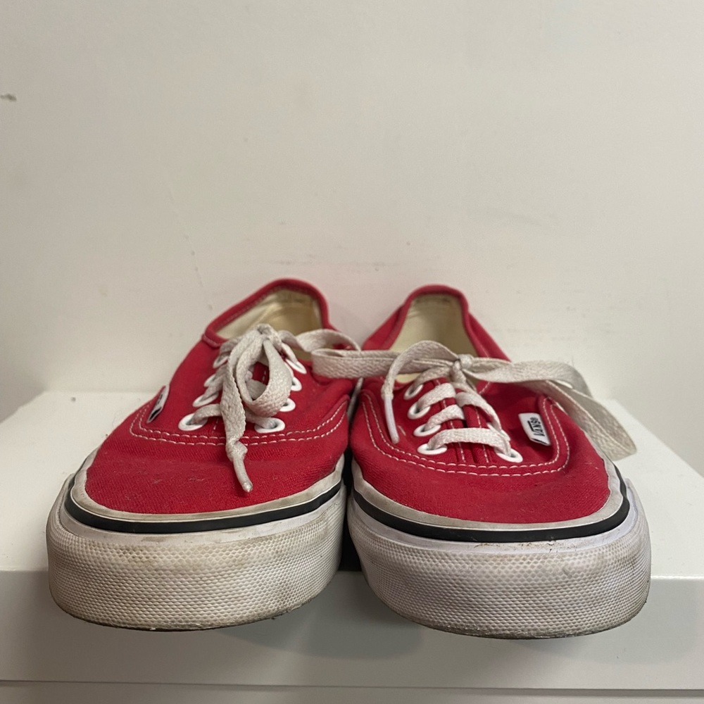 Womens Red Low top Vans.